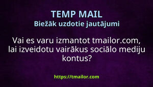 Vai es varu izmantot tmailorcom lai izveidotu vairākus sociālo mediju kontus