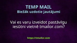 Vai es varu izveidot pastāvīgu iesūtni vietnē tmailorcom