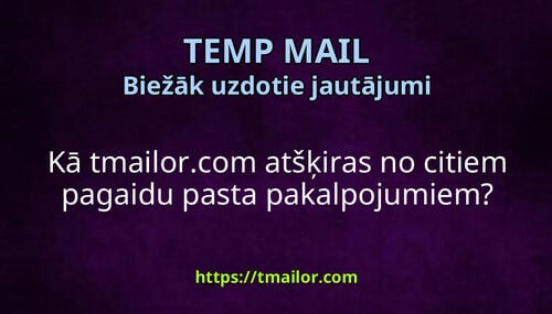 Kā tmailorcom atšķiras no citiem pagaidu pasta pakalpojumiem