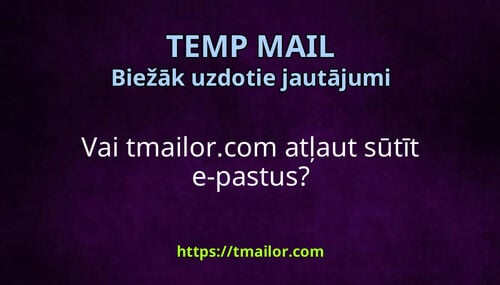 Vai tmailorcom atļaut sūtīt e-pastus