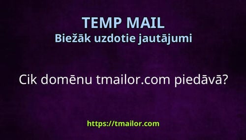 Cik domēnu tmailorcom piedāvā