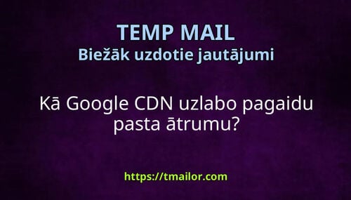 Kā Google CDN uzlabo pagaidu pasta ātrumu