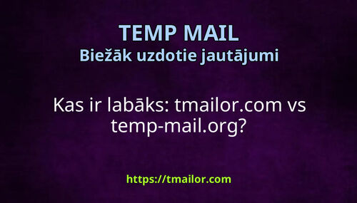 Kas ir labāks tmailorcom vs temp-mailorg