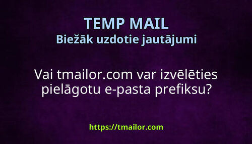 Vai tmailorcom var izvēlēties pielāgotu e-pasta prefiksu