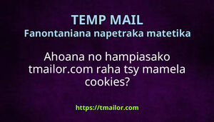 Ahoana no hampiasako tmailorcom raha tsy mamela cookies