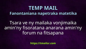 Tsara ve ny mailaka vonjimaika aminny fisoratana anarana aminny forum na fitsapana maimaim-poana