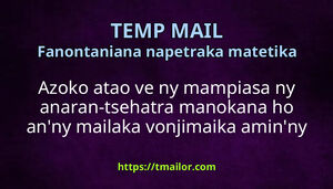 Azoko atao ve ny mampiasa ny anaran-tsehatra manokana ho anny mailaka vonjimaika aminny tmailorcom