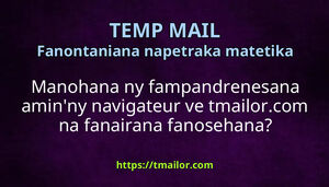 Manohana ny fampandrenesana aminny navigateur ve tmailorcom na fanairana fanosehana