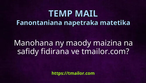 Manohana ny maody maizina na safidy fidirana ve tmailorcom