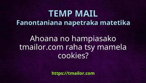 Ahoana no hampiasako tmailorcom raha tsy mamela cookies