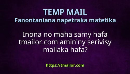 Inona no maha samy hafa tmailorcom aminny serivisy mailaka hafa