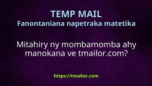 Mitahiry ny mombamomba ahy manokana ve tmailorcom