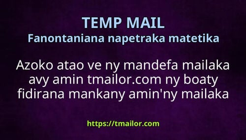 Azoko atao ve ny mandefa mailaka avy amin tmailorcom ny boaty fidirana mankany aminny mailaka tena izy