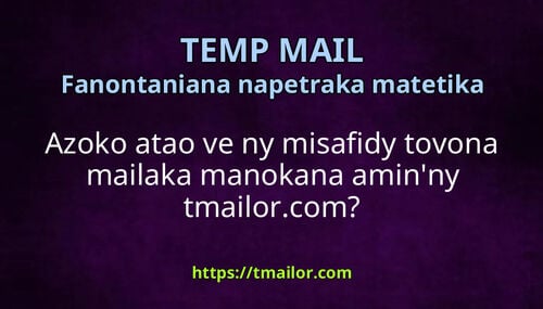 Azoko atao ve ny misafidy tovona mailaka manokana aminny tmailorcom