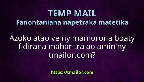 Azoko atao ve ny mamorona boaty fidirana maharitra ao aminny tmailorcom