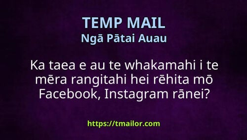 Ka taea e au te whakamahi i te mēra rangitahi hei rēhita mō Facebook Instagram rānei