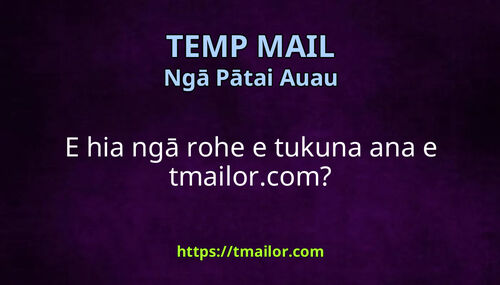 E hia ngā rohe e tukuna ana e tmailorcom