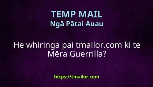 He whiringa pai tmailorcom ki te Mēra Guerrilla