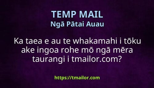 Ka taea e au te whakamahi i tōku ake ingoa rohe mō ngā mēra taurangi i tmailorcom