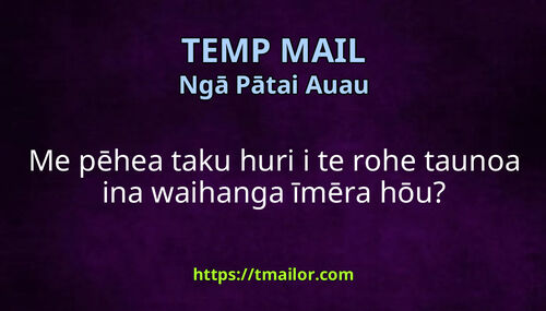 Me pēhea taku huri i te rohe taunoa ina waihanga īmēra hōu