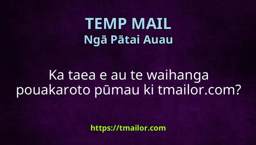 Ka taea e au te waihanga pouakaroto pūmau ki tmailorcom