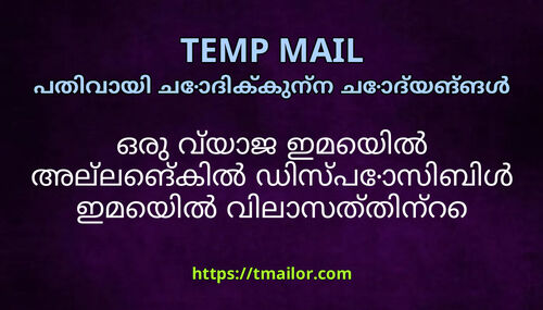 ഒര വയജ ഇമയൽ അലലങകൽ ഡസപസബൾ ഇമയൽ വലസതതനറ ഉദദശയ എനതണ