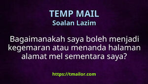 Bagaimanakah saya boleh menjadi kegemaran atau menanda halaman alamat mel sementara saya