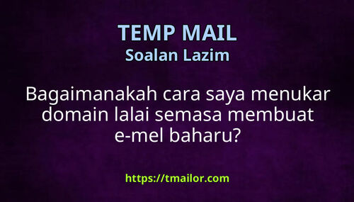 Bagaimanakah cara saya menukar domain lalai semasa membuat e-mel baharu