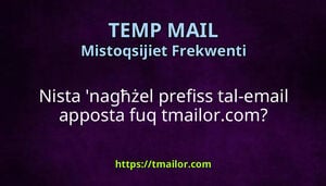 Nista nagħżel prefiss tal-email apposta fuq tmailorcom