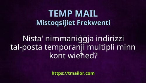 Nista nimmaniġġja indirizzi tal-posta temporanji multipli minn kont wieħed