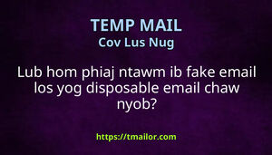 Lub hom phiaj ntawm ib fake email los yog disposable email chaw nyob