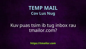 Kuv puas tsim ib tug inbox rau tmailorcom
