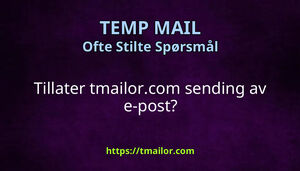 Tillater tmailorcom sending av e-post