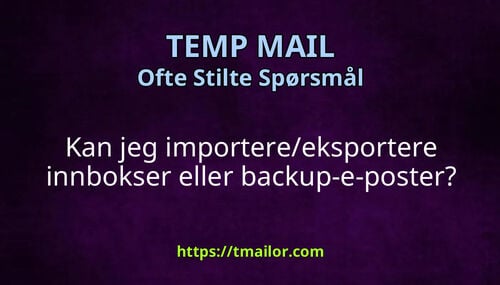 Kan jeg importereeksportere innbokser eller backup-e-poster