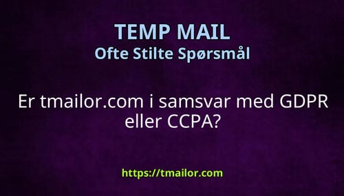 Er tmailorcom i samsvar med GDPR eller CCPA