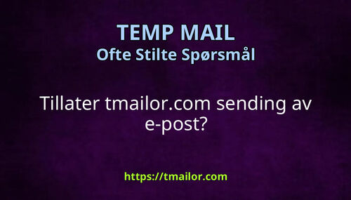 Tillater tmailorcom sending av e-post