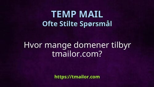Hvor mange domener tilbyr tmailorcom