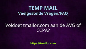 Voldoet tmailorcom aan de AVG of CCPA