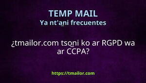 tmailorcom tsoni ko ar RGPD wa ar CCPA