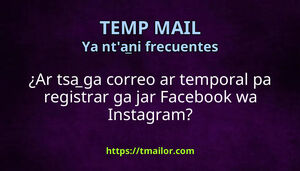 Ar tsa ga correo ar temporal pa registrar ga jar Facebook wa Instagram
