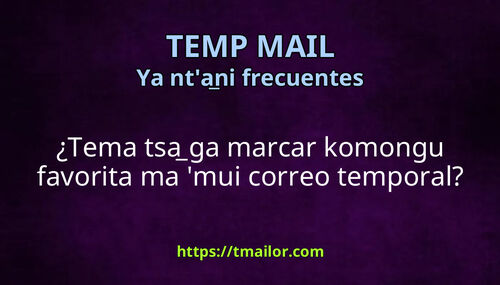 Tema tsa ga marcar komongu favorita ma mui correo temporal