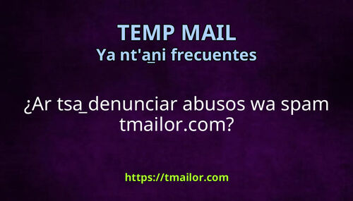 Ar tsa denunciar abusos wa spam tmailorcom