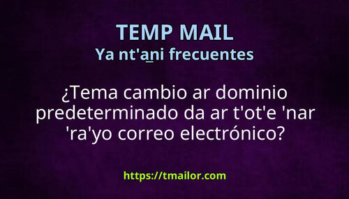 Tema cambio ar dominio predeterminado da ar tote nar rayo correo electrónico