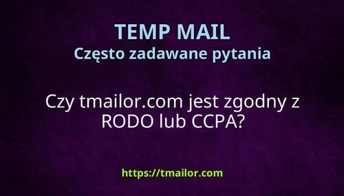 Czy tmailorcom jest zgodny z RODO lub CCPA