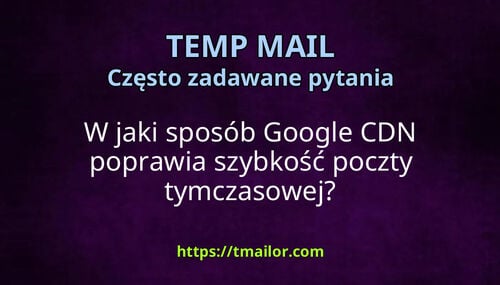 W jaki sposób Google CDN poprawia szybkość poczty tymczasowej