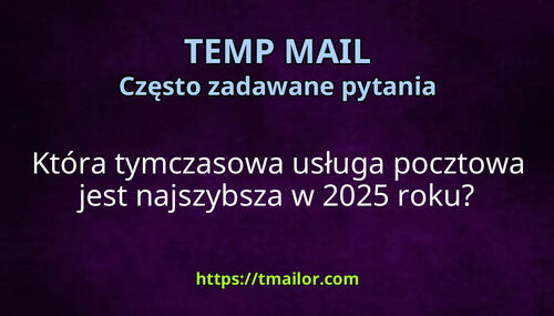 Która tymczasowa usługa pocztowa jest najszybsza w 2025 roku