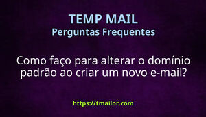 Como faço para alterar o domínio padrão ao criar um novo e-mail