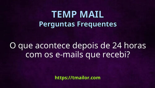 O que acontece depois de 24 horas com os e-mails que recebi
