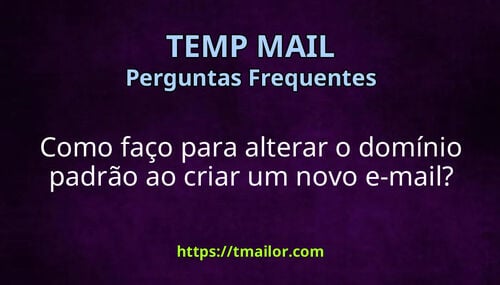 Como faço para alterar o domínio padrão ao criar um novo e-mail