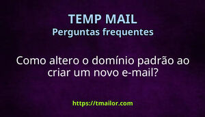 Como altero o domínio padrão ao criar um novo e-mail
